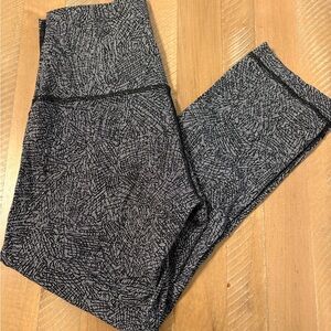Lululemon Athletica Black and White Patterned Leggings